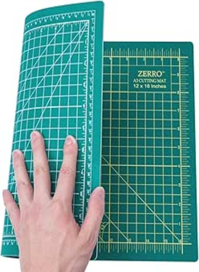 ZERRO Double Sided Self Healing Cutting Mat Durable 5 Ply 12"x18" (A3)